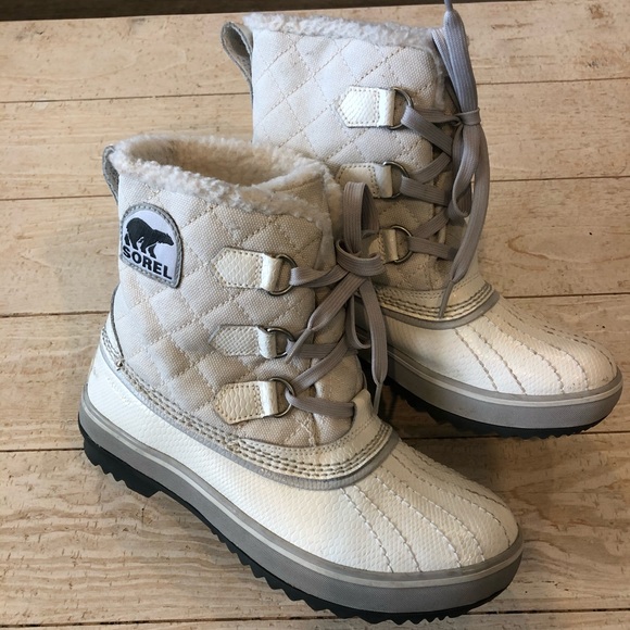 Sorel Shoes - Sorel White Snow Boots Winter Women's Size 6